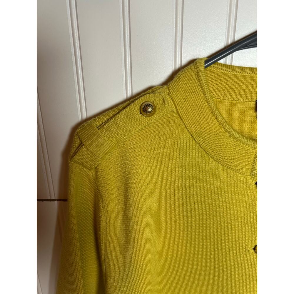 Talbots Yellow Button-Front Knit Cardigan - Picture 9 of 13